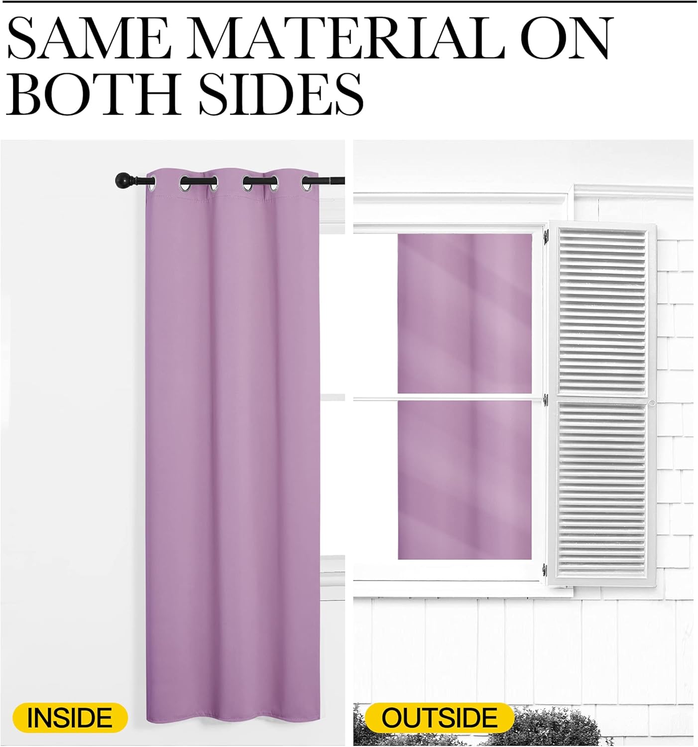 NICETOWN Room Darkening Drapes - Light Blocking Curtain Panels for Nursery | Soft Fabric, Lilac, 42" x 95" (1 Pair)
