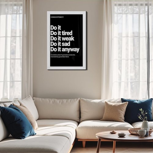 FLZYKGPA Vintage Motivational Canvas Wall Art - "Do It Anyway" Quote for Home Gym, Office & Gift