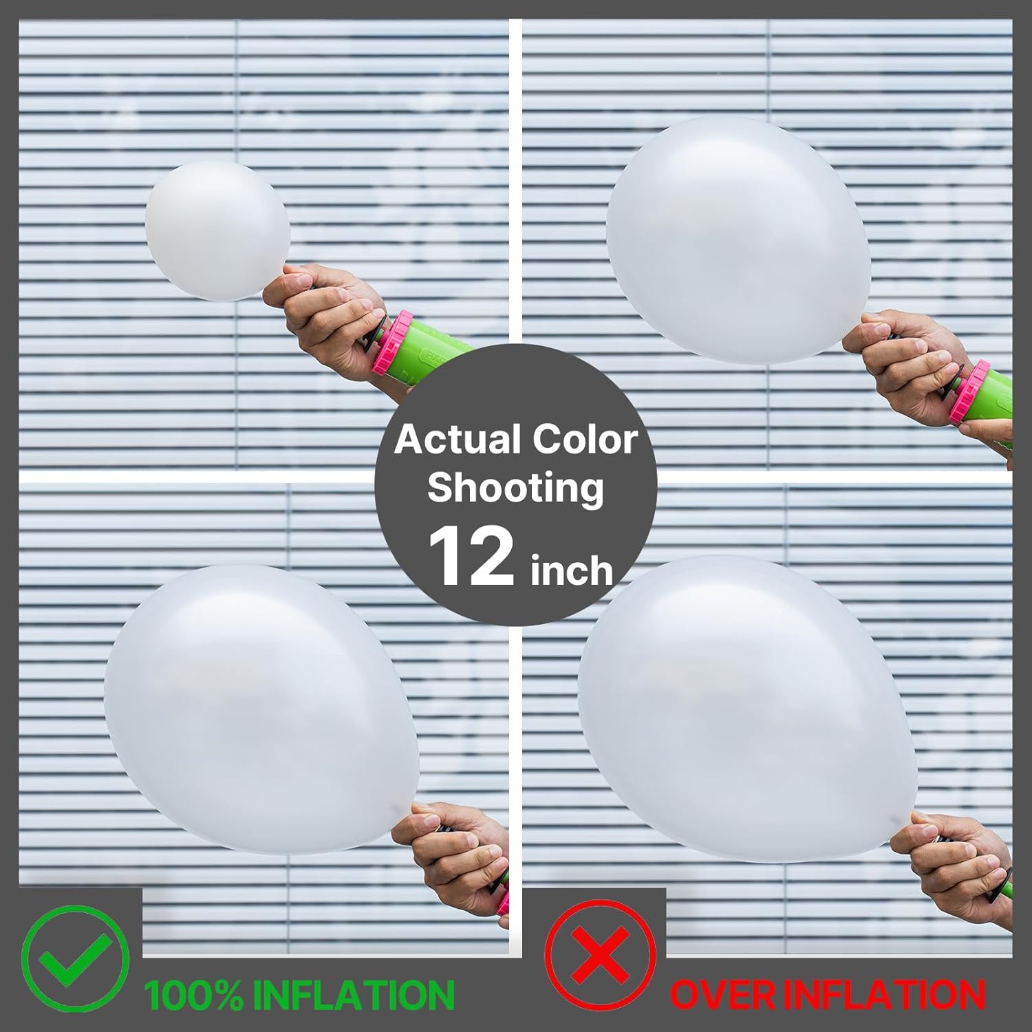 PartyWoo Pearl White Balloons - 152-Piece Metallic Latex Balloon Arch Kit | Wedding & Party Decor