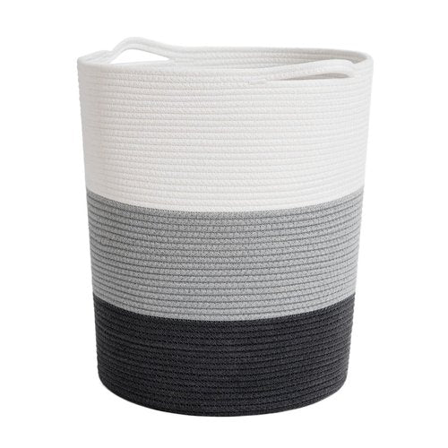 INDRESSME Tall Laundry Basket Woven Baby Hamper and Nursery Hamper, Cotton Rope Toy Baskets with 65L Capacity, Large Storage Baskets for Clothes, Blankets, Toys in Living Room, Bathroom, Bedroom