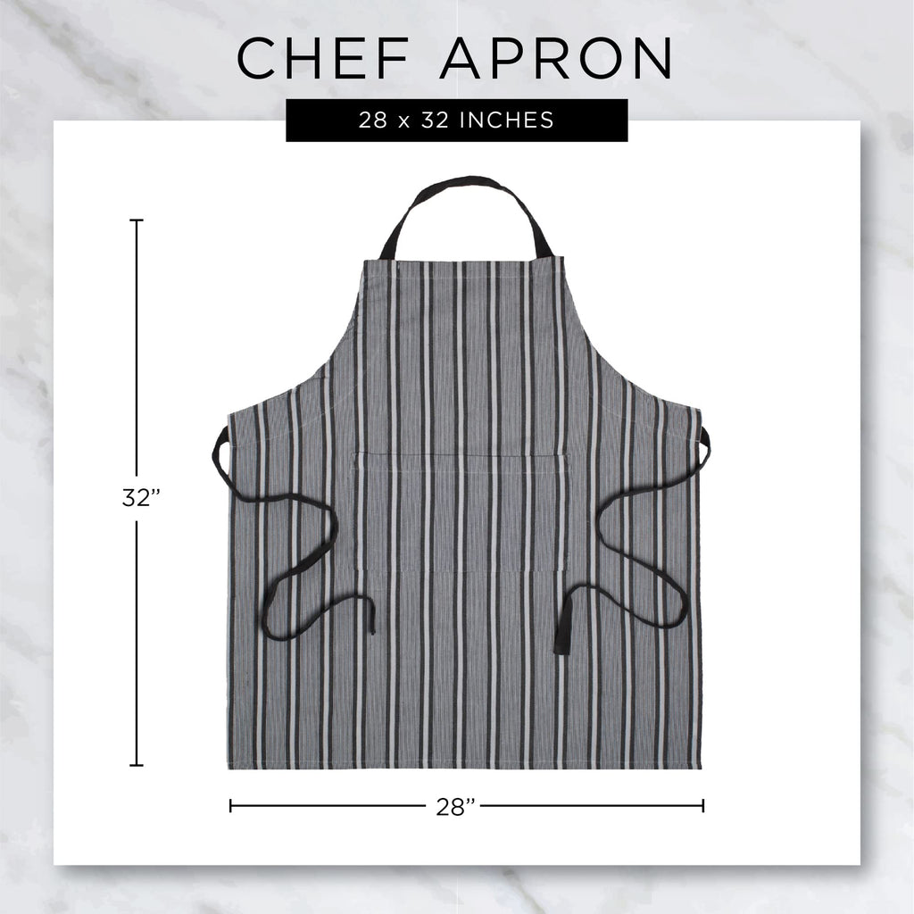 DII Unisex Buffalo Check Kitchen Collection, Classic Farmhouse Chef Apron, One Size, Pink &White