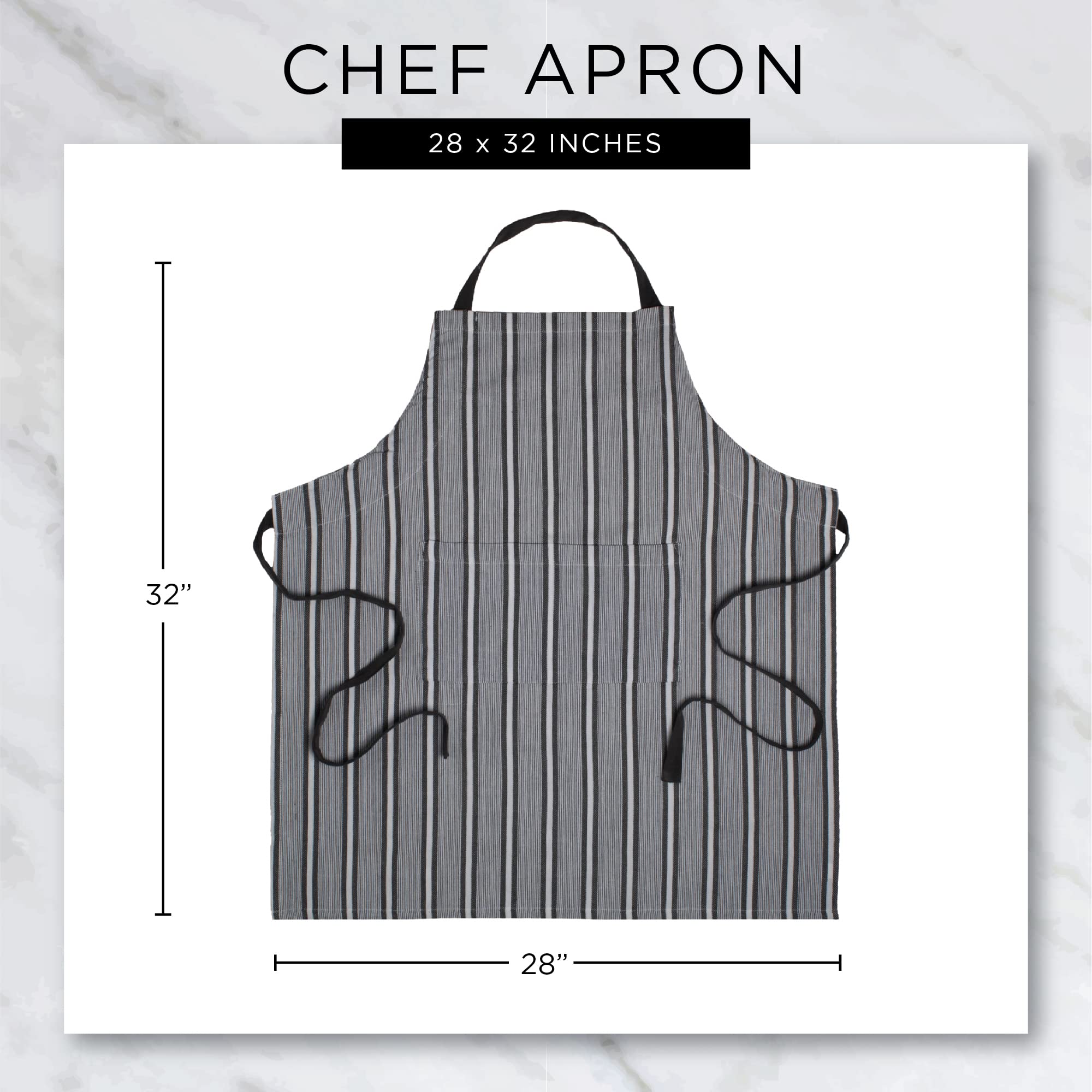 DII Unisex Buffalo Check Kitchen Collection, Classic Farmhouse Chef Apron, One Size, Pink &White
