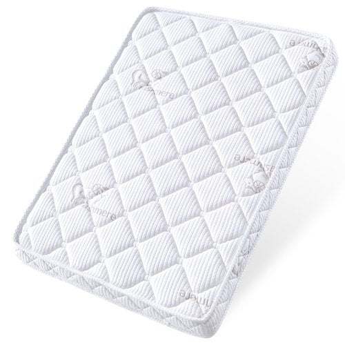 Pack and Play Mattress - 38" x 26"- Premium Knitted Fabric Safety Reinforced Play Yard Mattress - Fits for Graco & Baby Trend & Pamo Babe Playard, Firm Support and Comfort Foam，White
