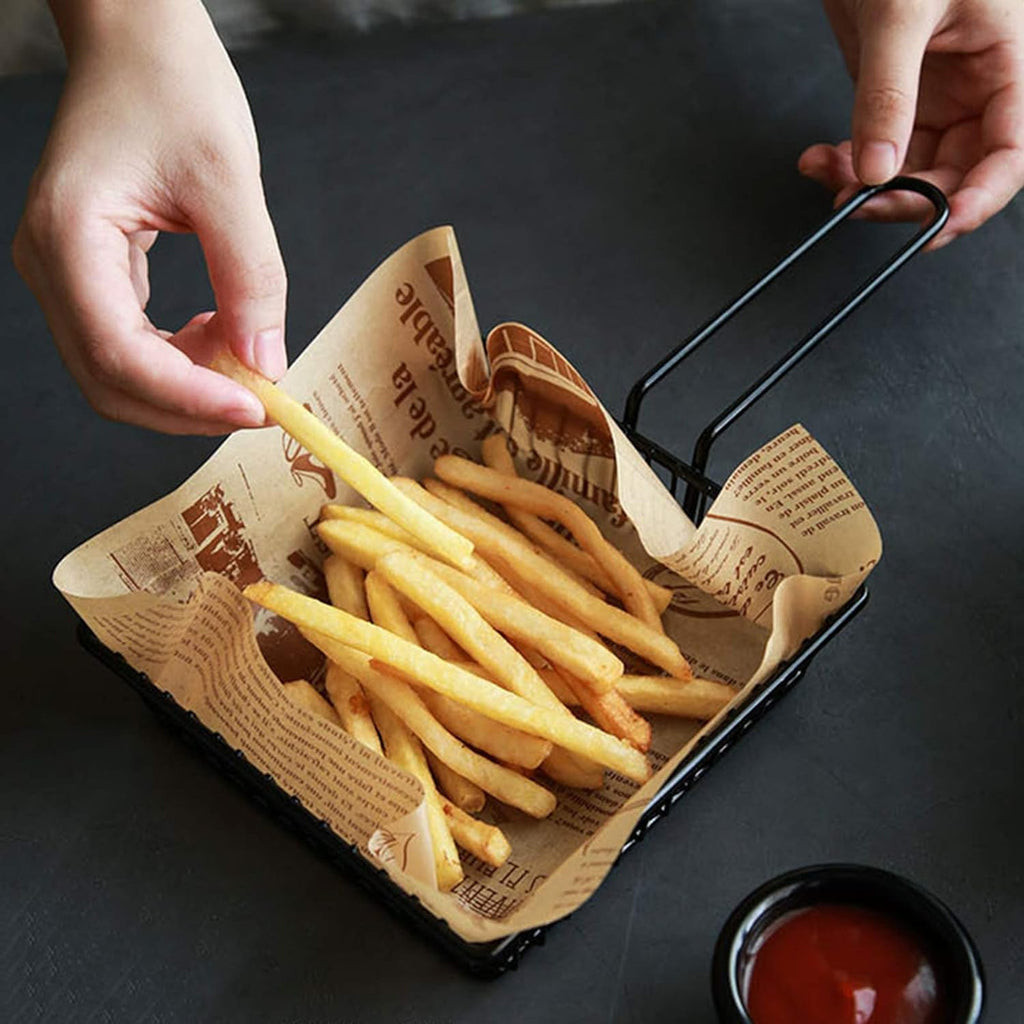Baking Parchment Paper Roll Non Stick Baking Paper Newspaper Printing Design Food Wrapping Paper for Baking Cookies Bread Pizza Meat and Vegetables
