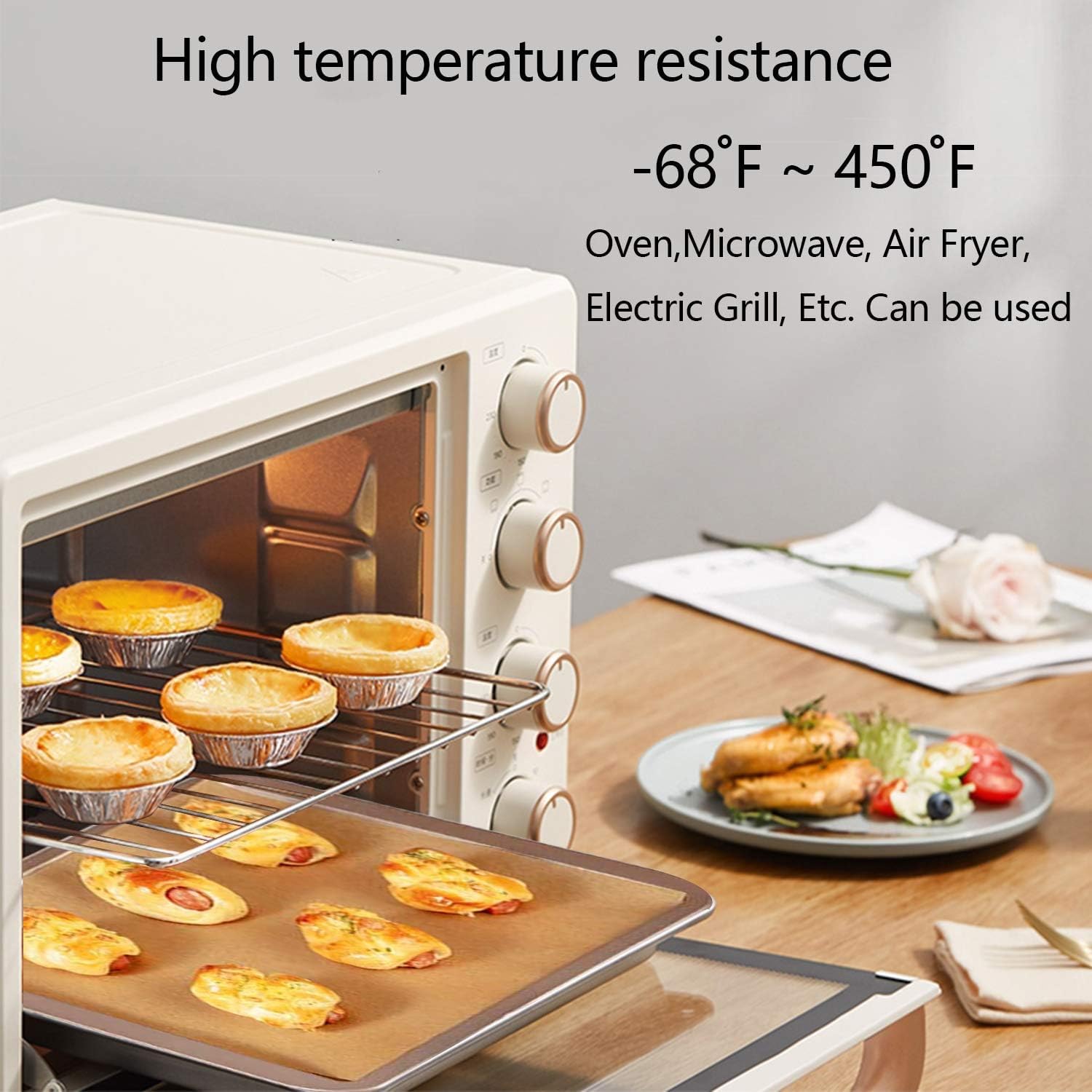 QYH Parchment Paper Sheets - 300 Unbleached Precut Baking Sheets, 8x12 Inches for Cookies & Cooking
