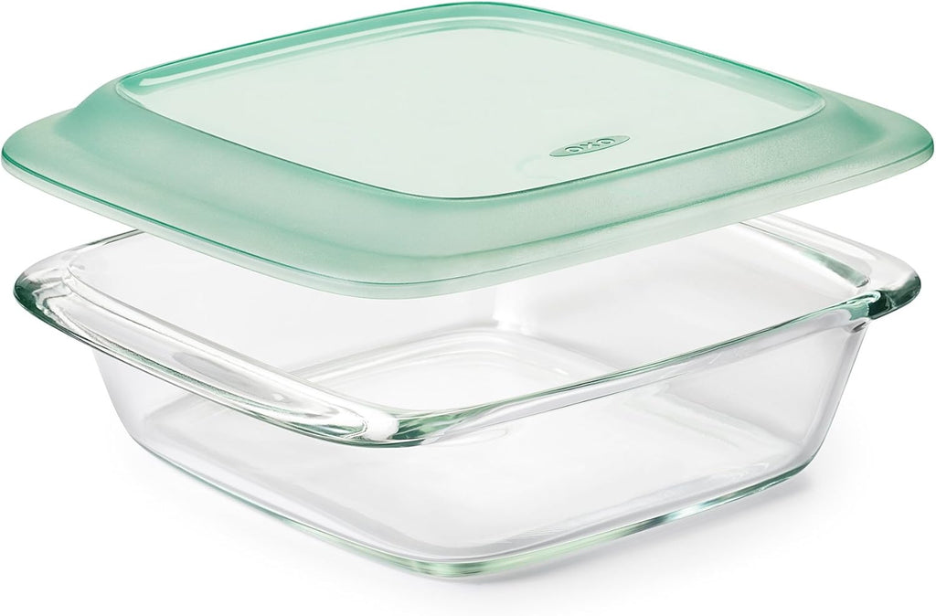 OXO Good Grips Glass Baking Dish Set - Freezer-to-Oven Safe, 3 Qt & 2 Qt, Clear, 9 x 13 & 8 x 8