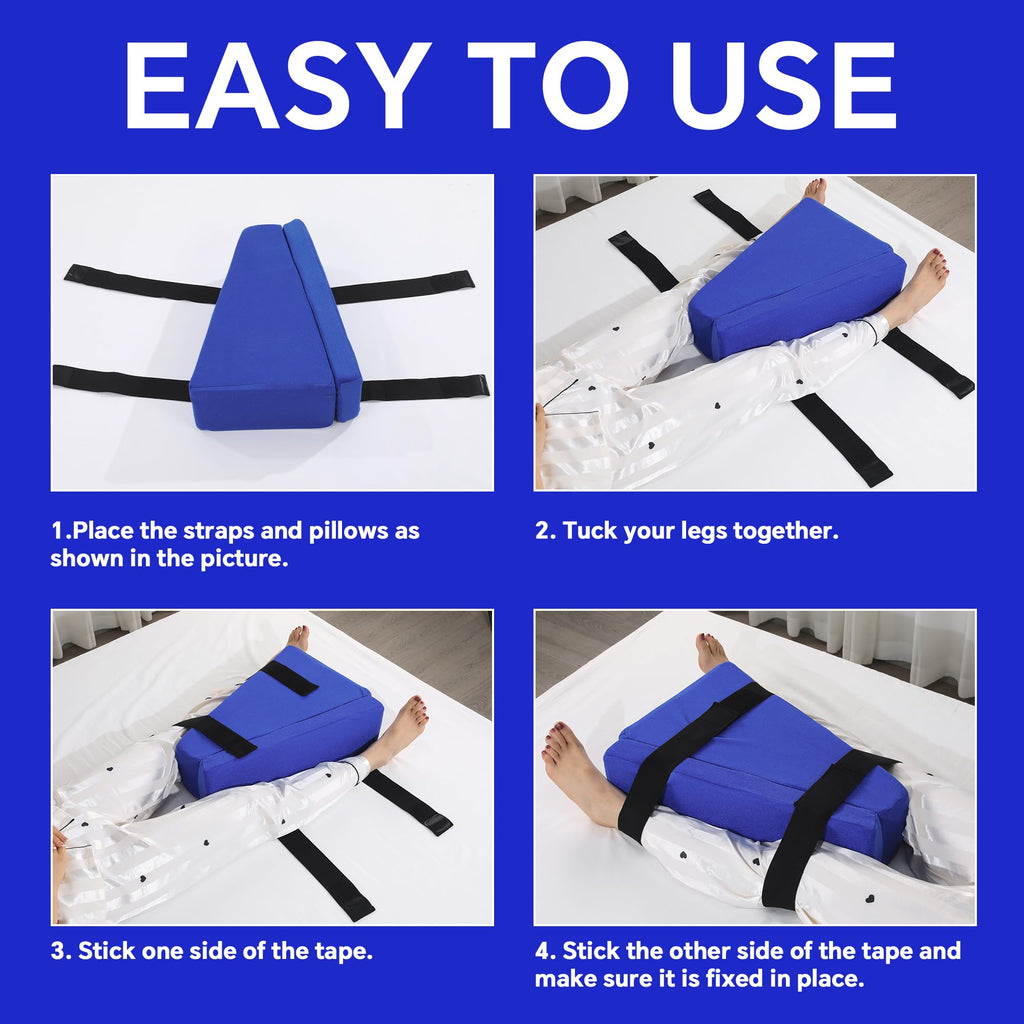 ROYALAY Adjustable Hip Replacement Kit After Surgery, Hip Kit for Seniors with Adjustable Strap, Knee Replacement Pillow with Washable Cover