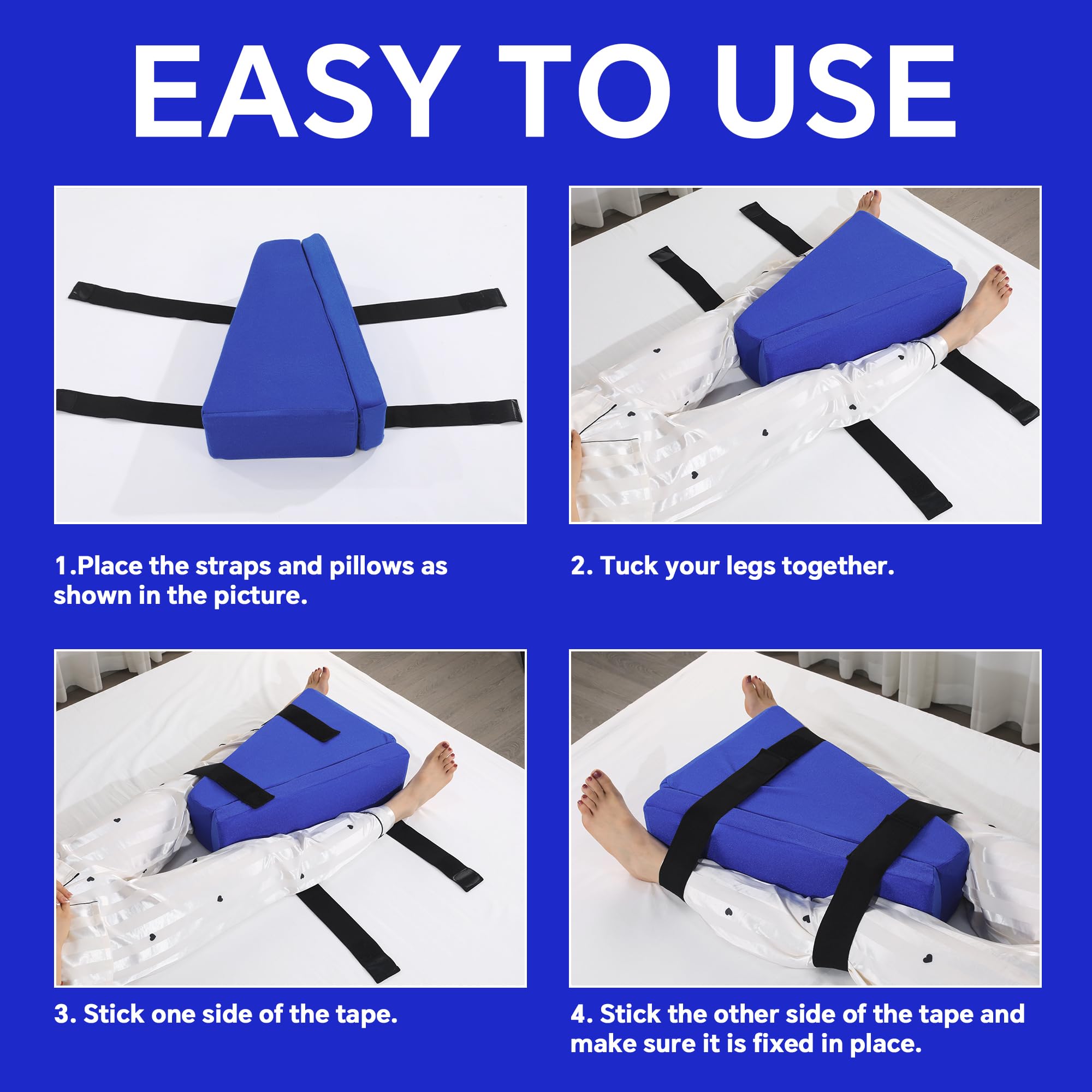 ROYALAY Adjustable Hip Replacement Kit After Surgery, Hip Kit for Seniors with Adjustable Strap, Knee Replacement Pillow with Washable Cover