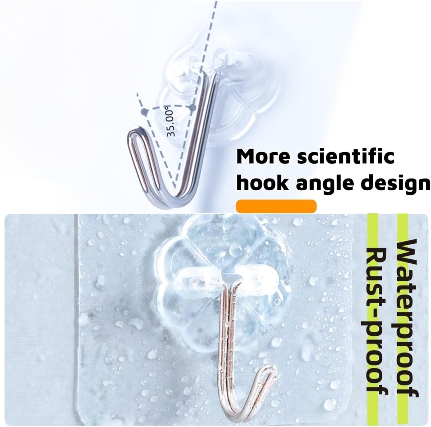 Regine Switzerland Shower Curtain Hooks - Decorative Rhinestone Design | Rustproof Stainless Steel
