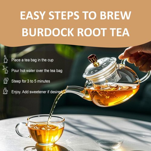 Ovikaso Tea, Burdock Root Tea Bags, 50 Pyramid Tea Bags, 2.5g/bag, Direct from Source, Aid in Digestion & Improving Liver Health, Herbal Tea