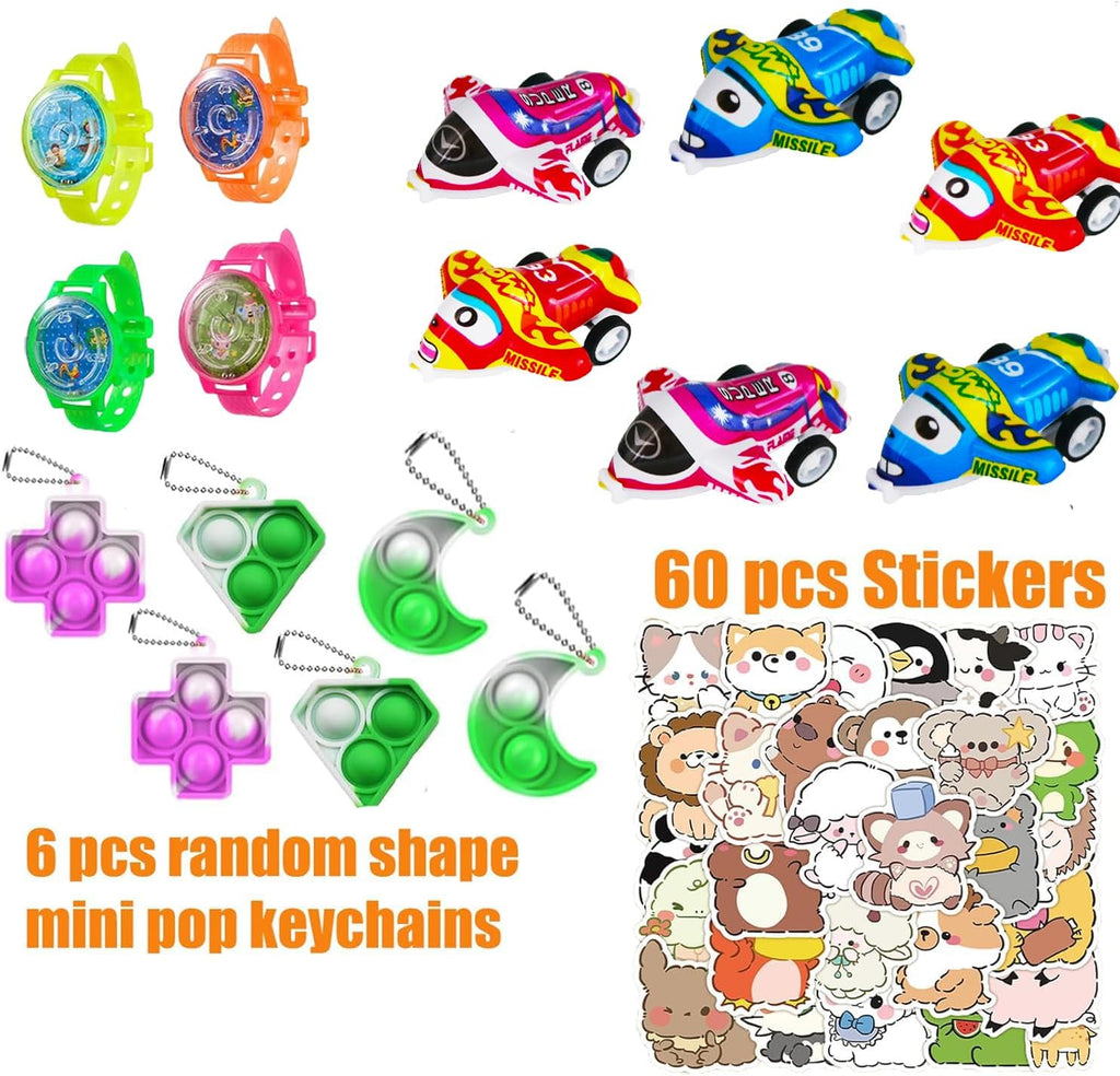 Mctuoba 128 Pcs Fidget Toys Set - Fun Party Favors & Goodie Bag Fillers for Kids Ages 4-8