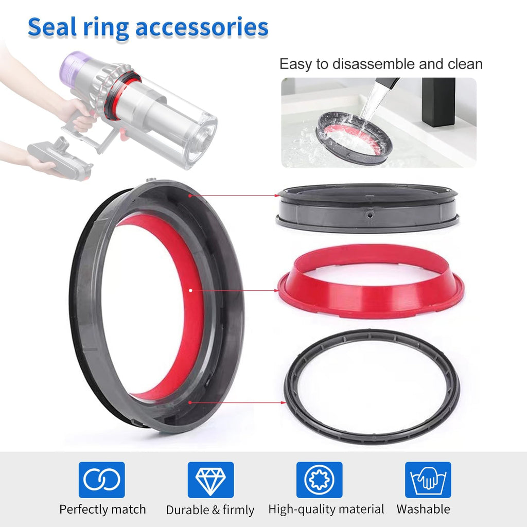 Dust Bin Top Fixed Sealing Ring for Dyson V11 V15 SV14 SV15 SV22 Vacuum Cleaner Dust Bucket/Dirt Cup Replacement Parts Vacuum Cleaner Repair Accessories