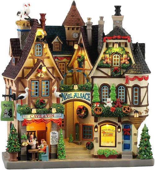 Lemax Noel Alsace | Battery-Operated Facades Decoration | 4.5V, Festive Holiday Charm