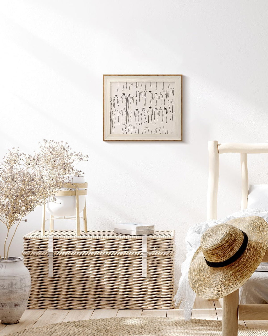 VIYYIEA Framed Wall Art - Minimalist Canvas Prints for Living Room & Bathroom Decor | 12L x 10W