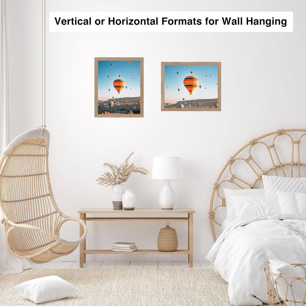 Rustic Brown 8.5x12 Picture Frame by [Brand Name] - Versatile Wall Mounting | Shatter-Resistant Plexiglass