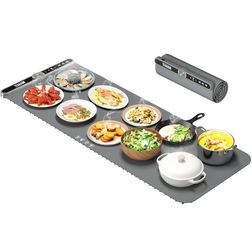 "Texaxon Warming Mat For Food XXXL 550 watts (40" x 15")- Roll Up Electric Silicon Warming Tray For Food - Buffet Servers And Warmers -Fast Heating For Buffets Party & Home And Kitchen, Chafing Dishes