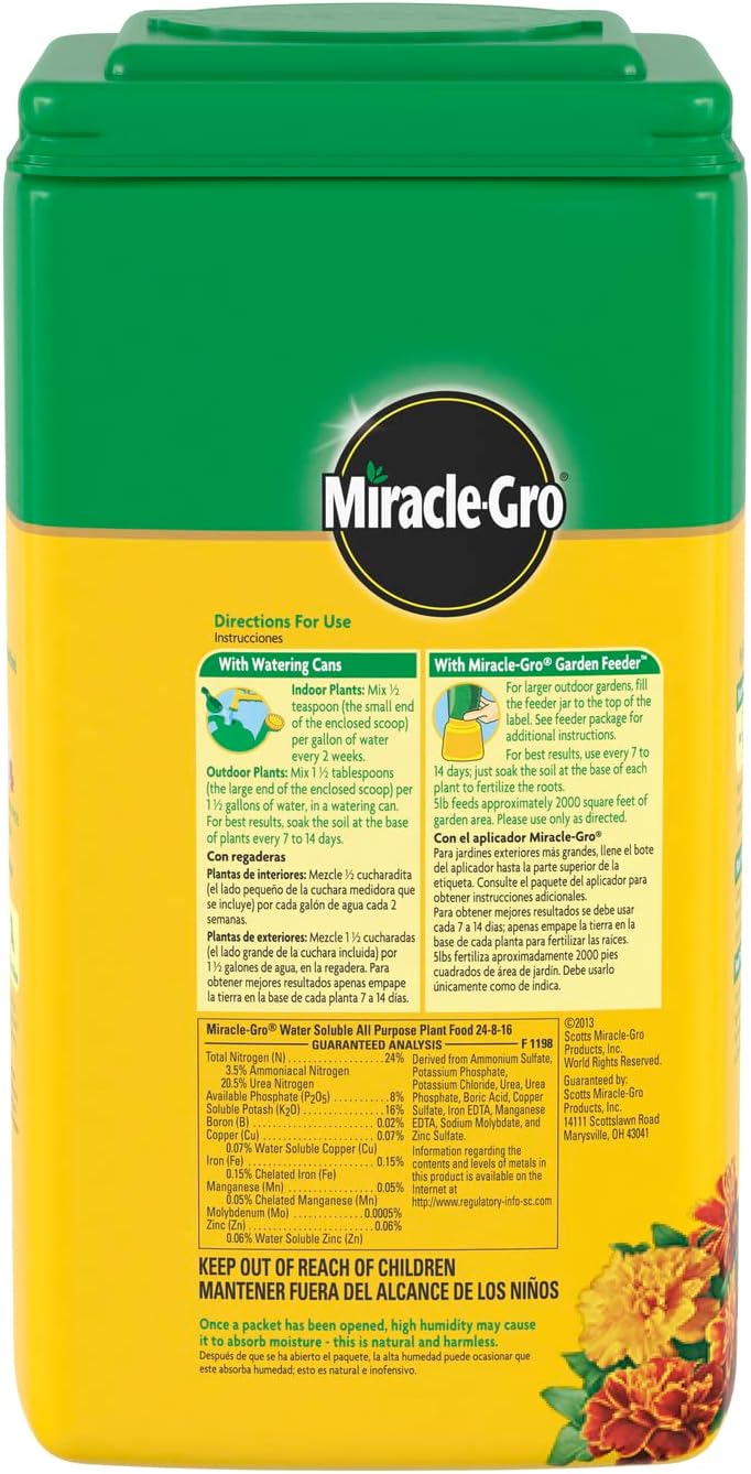 Miracle-Gro Water Soluble All-Purpose Plant Food - Fertilizer for Indoor & Outdoor Plants | 5 lbs