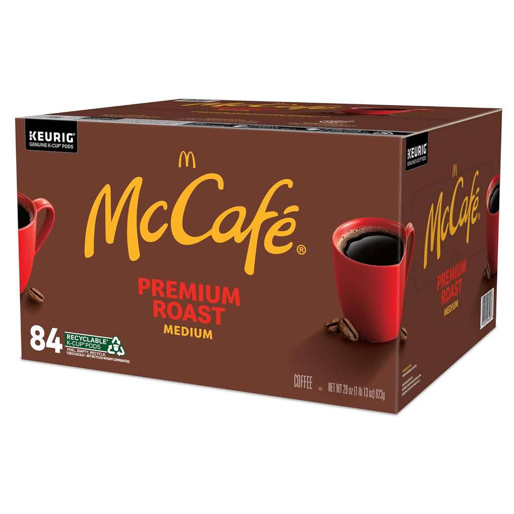 McCafe Premium Roast Coffee - Medium Roast Single Serve K-Cup Pods | 84 Count for Convenient Brewing
