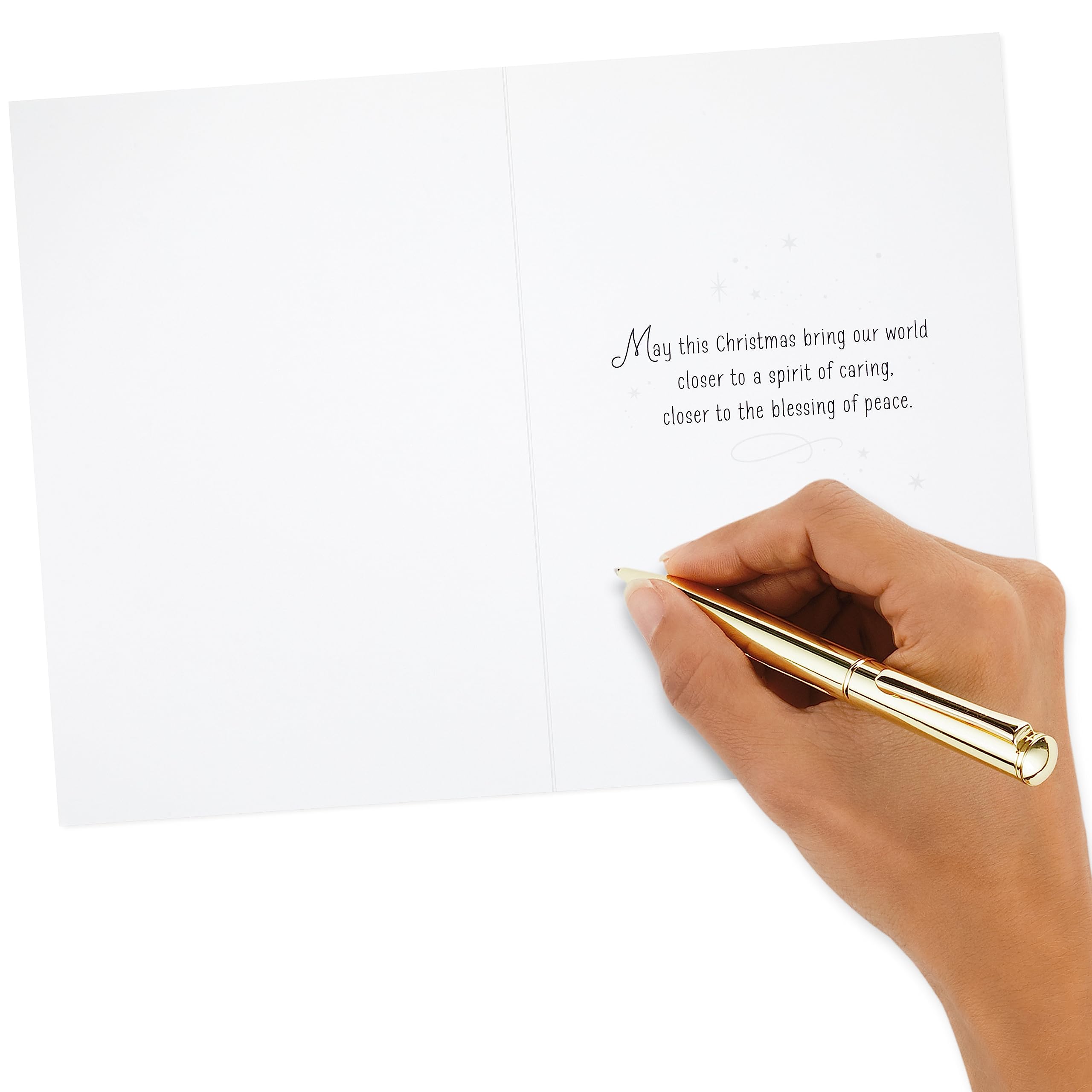 Hallmark Spiritual Boxed Christmas Cards (16 Cards and Envelopes) Gold and White, That is Christmas