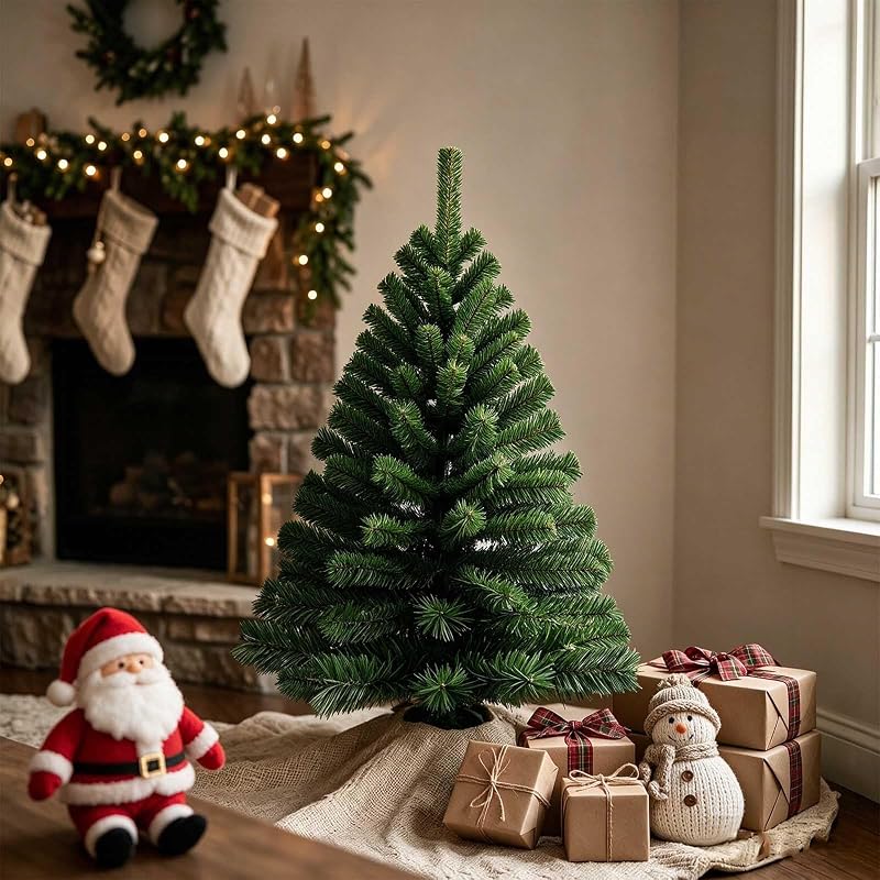 3FT Dark Green Mini Christmas Tree – Premium Foldable, Easy-Assembly Tabletop Tree