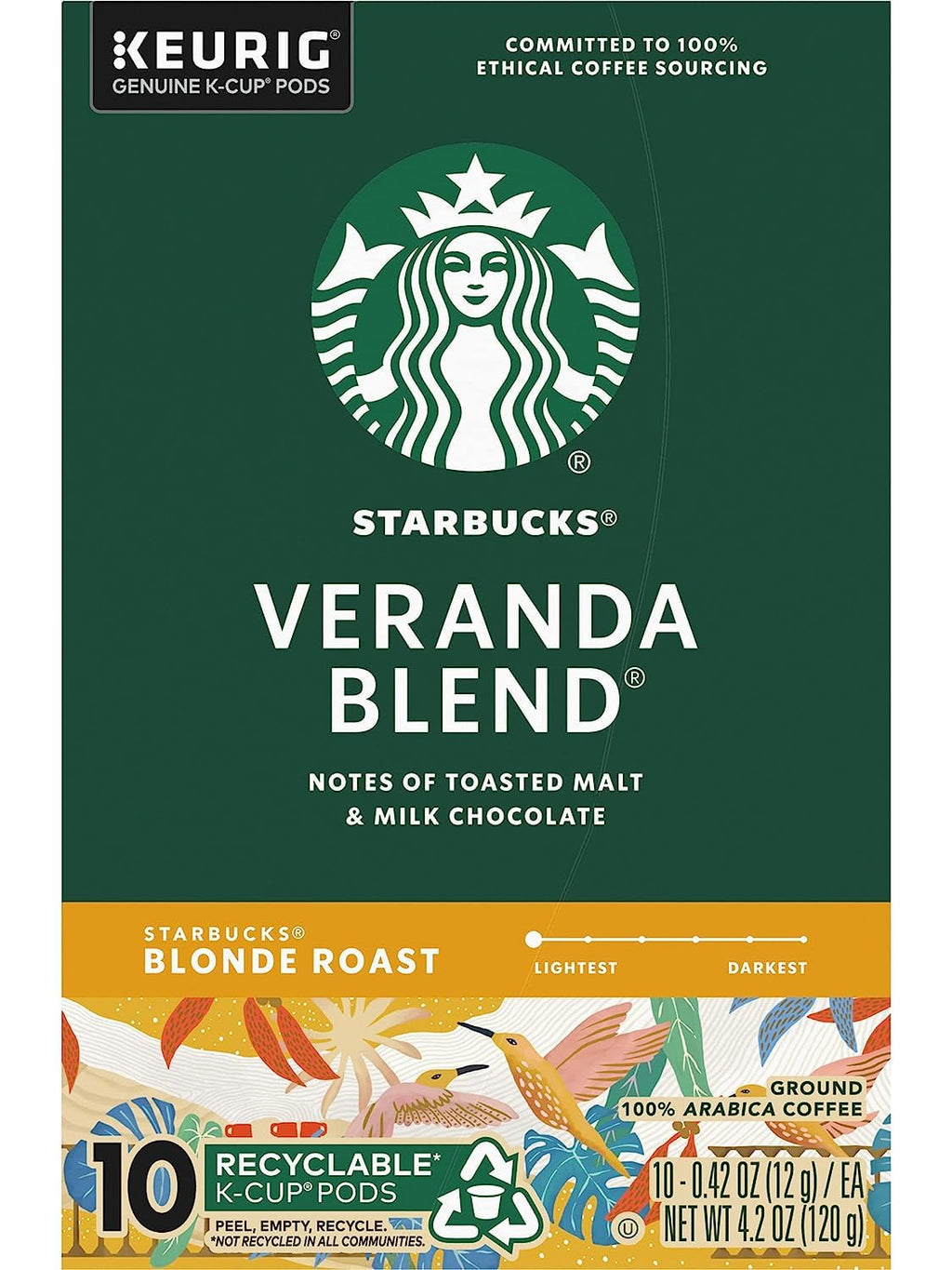 Starbucks Ground Coffee - Dark Roast Blend | Veranda Flavor, 10 Count (Pack of 12)