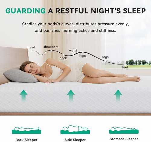 CloudDrift Full Size Mattress - 6 Inch Memory Foam | Pressure Relief & Medium Firm Support, CertiPUR-US Certified