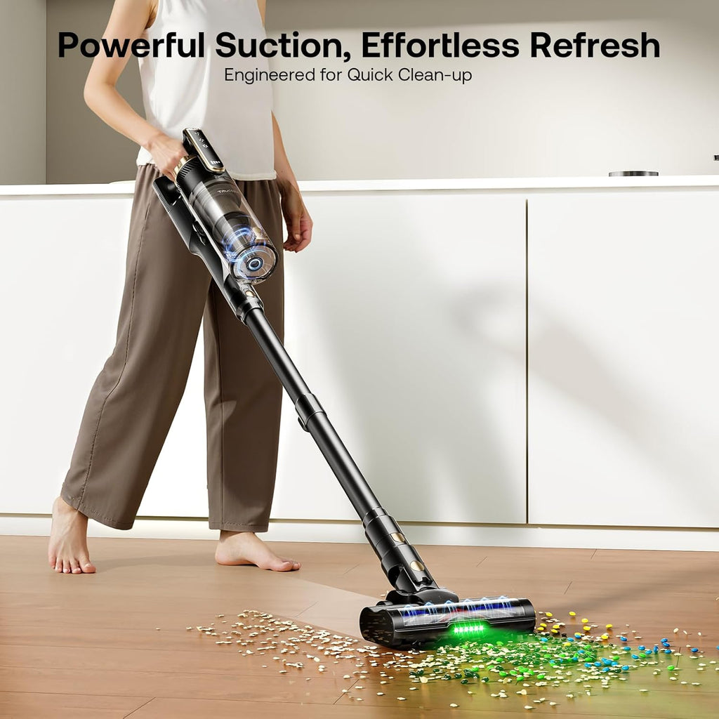 Trucozie Cordless Vacuum Cleaner - Lightweight Self-Standing Design | 50 Min Runtime, Powerful Suction for Home & Pet Hair