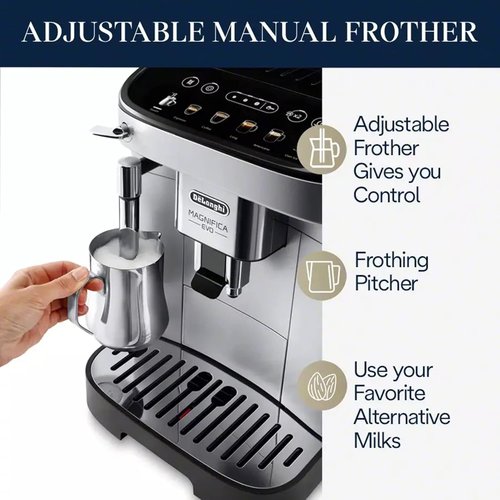 De'Longhi Magnifica Evo Espresso & Coffee Machine - Automatic with Manual Frother & Built-in Grinder | ECAM29043SB