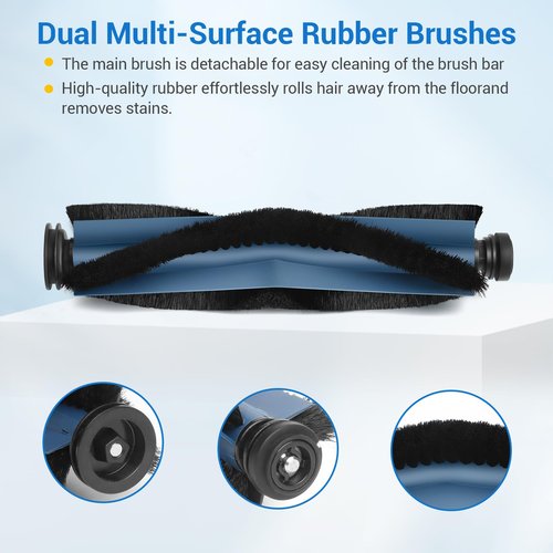 BUXEBUX 21Pcs X10 Pro Omni Replacement Parts Kit for Eufy X10 Pro Omni Robot Vacuum Accessories, 1 Main Roller Brush, 6 Dust Bags 4 Side Brushes 4 Hepa Filters 4 Mop Pads 1 Screwdriver 1 Clean Tool