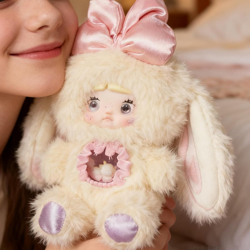 POP JOY Nommi Plush Blind Box - Adorable Mystery Stuffed Toys with 3 Expressions for Kids 3+