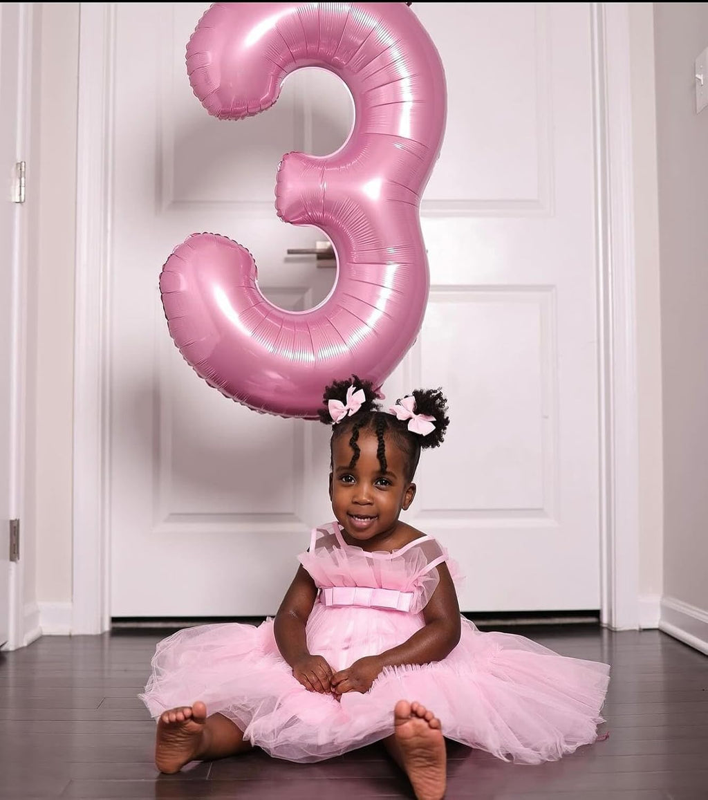Pearlescent Pink Number 6 Balloon - 40 Inch Birthday Decoration for 6th Birthday Party