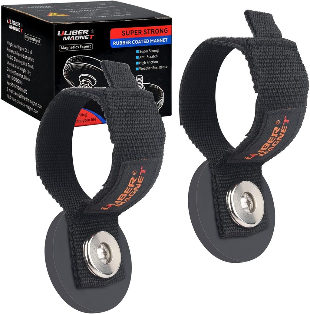 ULIBERMAGNET Strong Magnetic Storage Straps - Heavy Duty Organizer for Garage & Workshop | 2 Pack