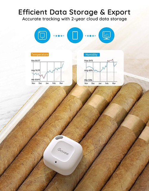 Govee Bluetooth Hygrometer Thermometer - Wireless Mini Humidity Sensor with Alerts & Data Export