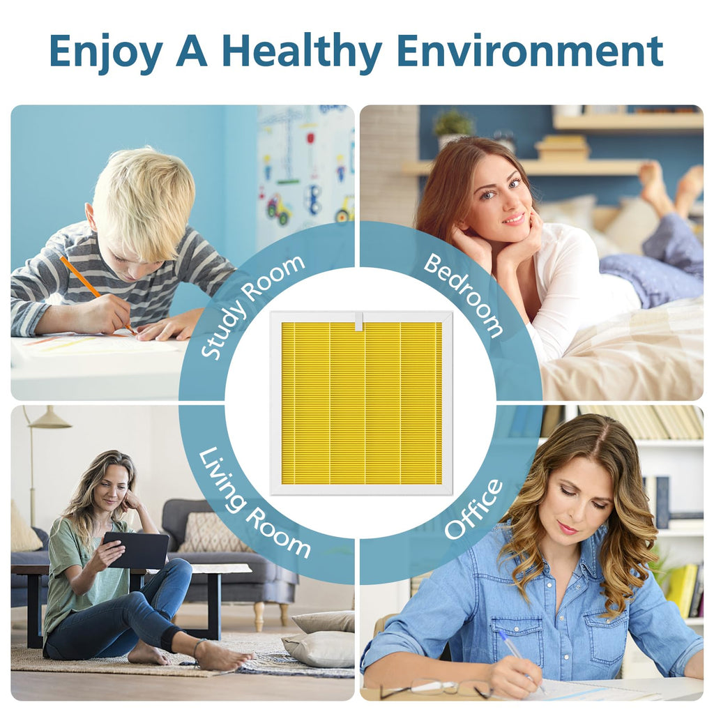 G3 Pet Care Filter Compatible with AMEIFU G3 (Sferf-30) Air Purifier and VEWIOR A3 Air Purifier, 3-in-1 HEPA Air Cleaner Pet Filter, Yellow, 2 Pack