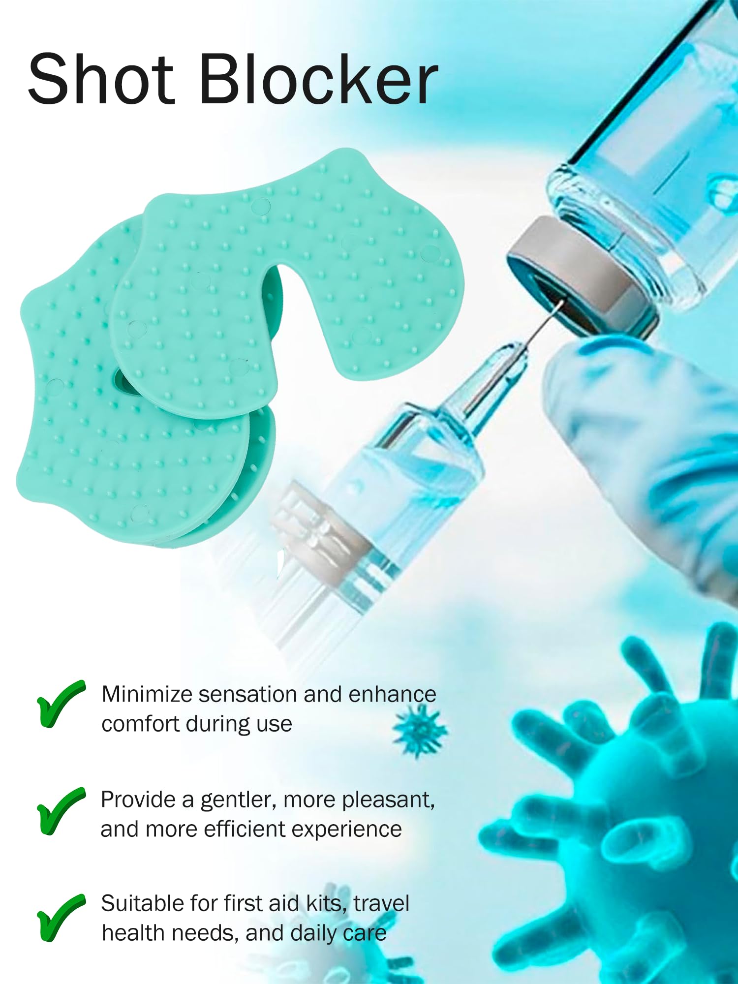 KooingTech 4PCS ABS Plastic Shot Pain Reducer Suitable for Daily Care Scenarios in Households or for Individuals