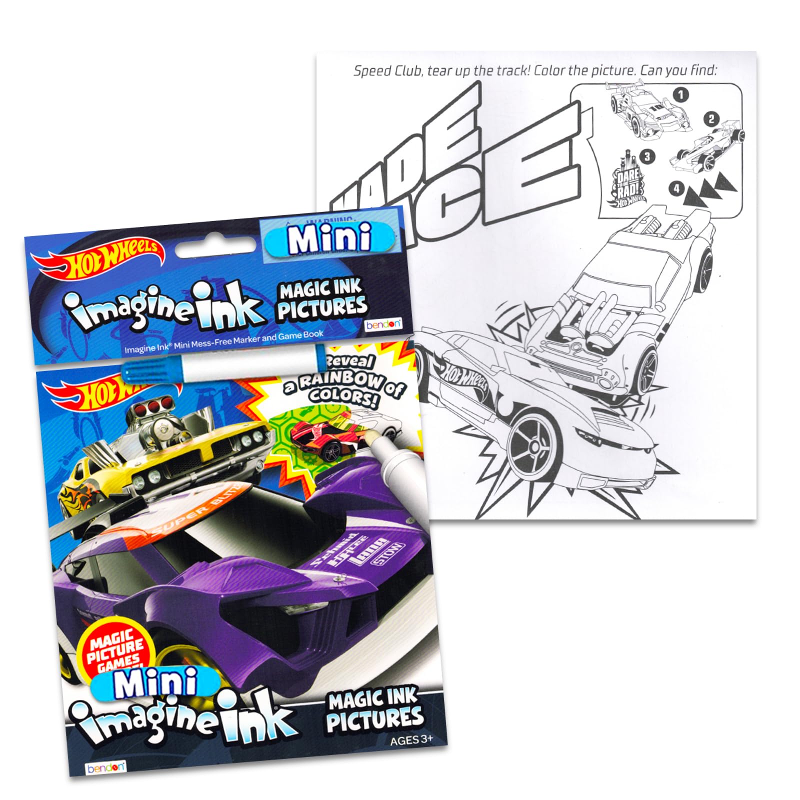 Imagine Ink Coloring Book Bundle Including 3 No Mess Magic Ink Activity Books Featuring Hot Wheels, Paw Patrol, and Despicable Me Minions and Stickers