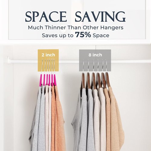 HOUSE DAY Velvet Hangers - 60 Pack Rosy Red Non-Slip Heavy Duty Suit Hangers | Space-Saving Design with 360° Rotating Hook