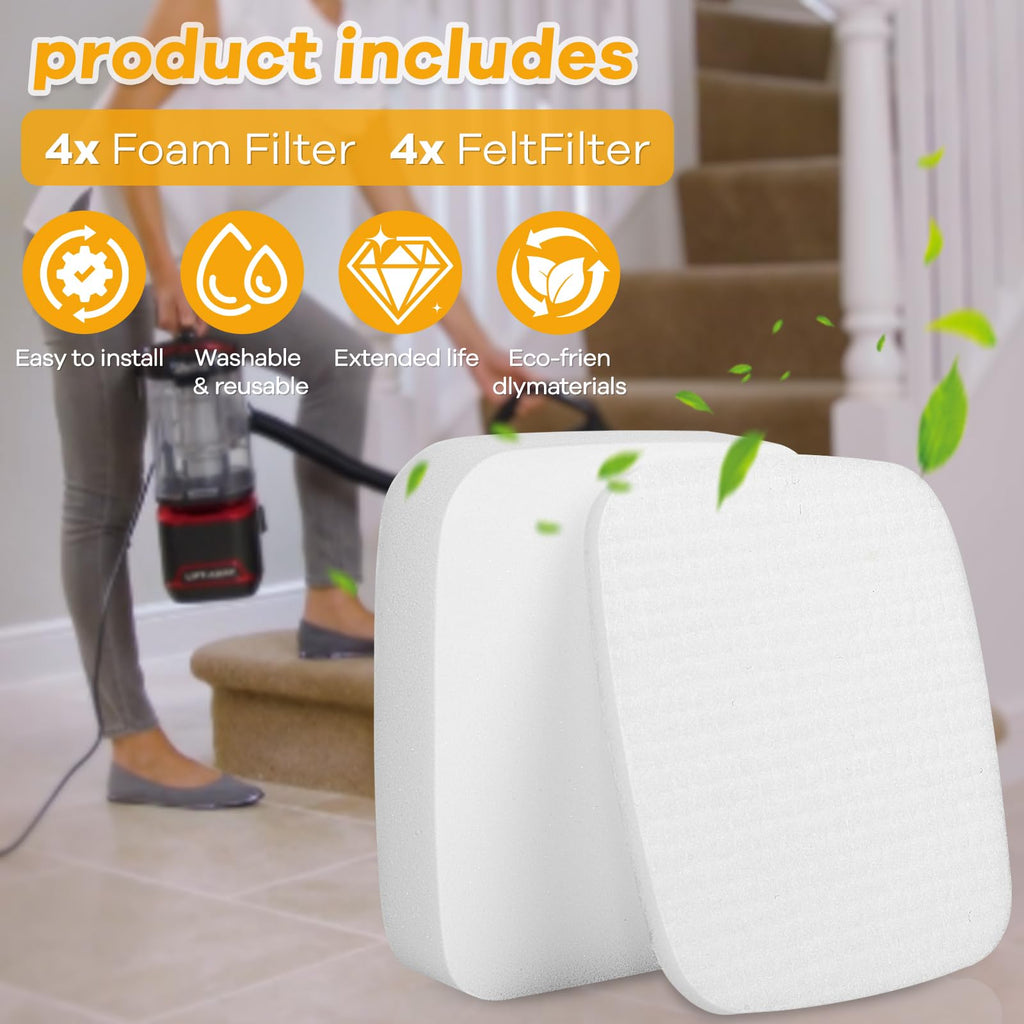Airoak UV850 Felt & Foam Filters for Shark DuoClean Upright Vacuum