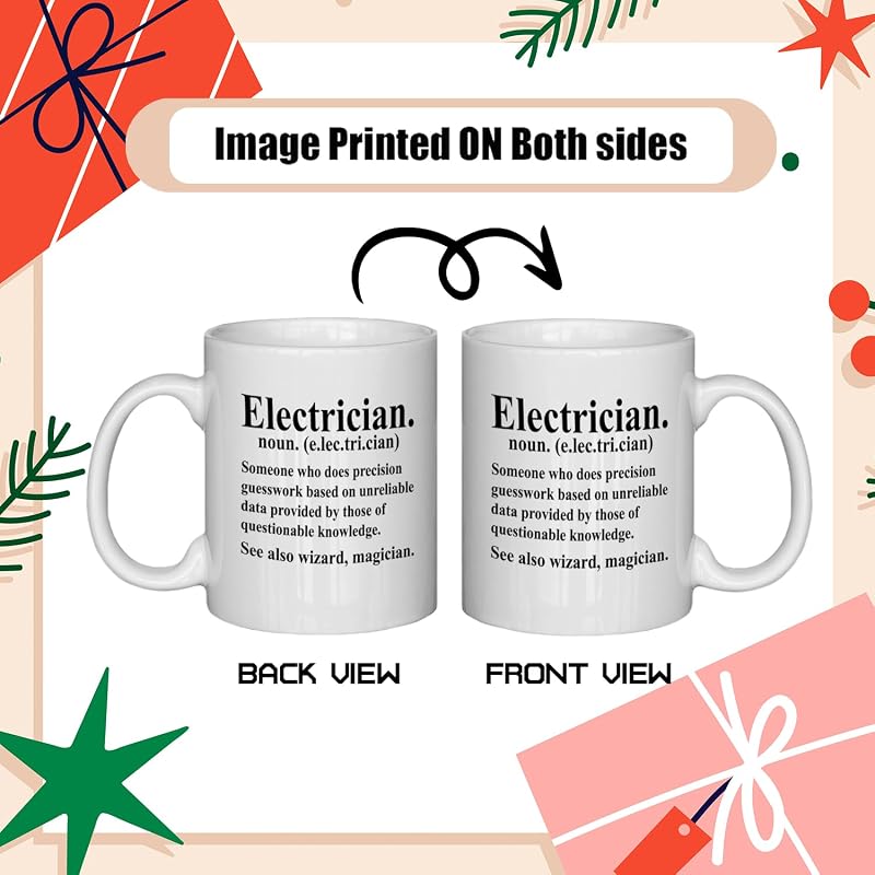 Electrician Definition Coffee Mugs 11oz - NATSUNO Variation of THIS listing