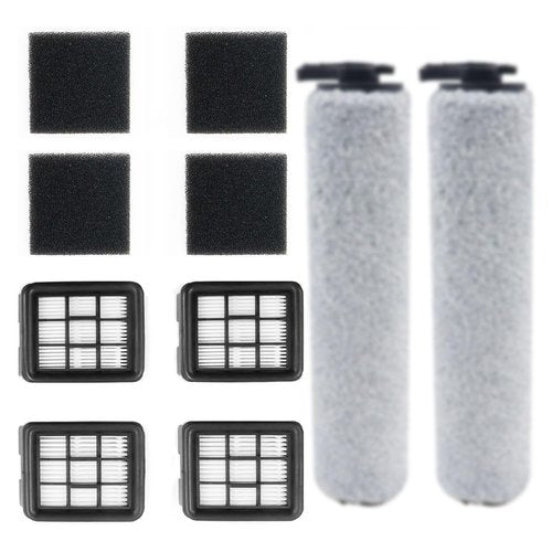 Laukowind Replacement Brush Roller Filter Set For Bissell HF3 3649A Vacuum Cleaner, Efficient Cleaner Filter Set Compatible with Bissell HF3, 2 Brush Roller and 4 Filters and 4 Sponges