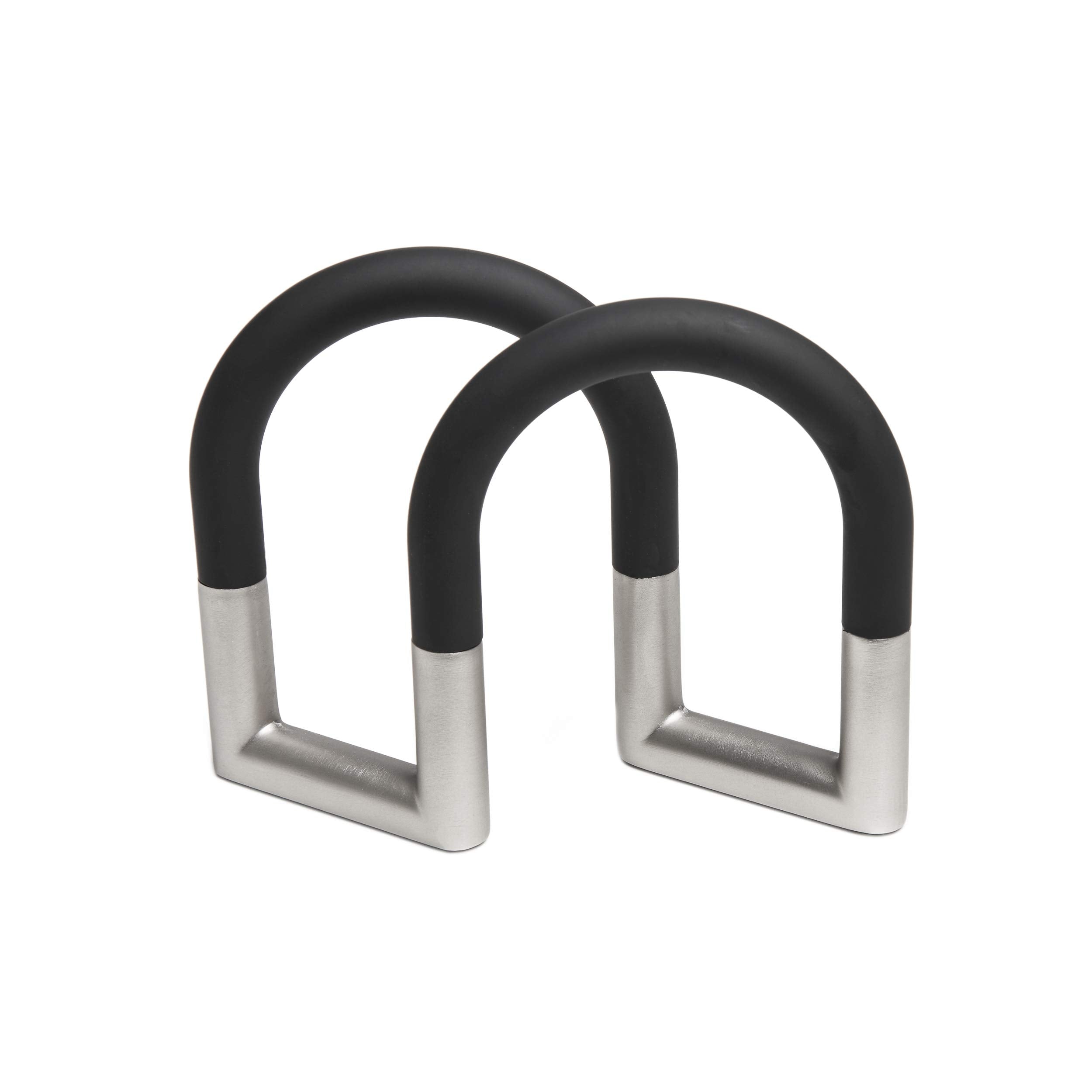 Umbra Swivel Napkin Holder With Dual Chrome Soft Touch Swivels - Heavy-Duty Kitchen & Dining Room Paper Storage - Stores a Bulk Amount of Napkins and Accommodates Any Amount, Black/Nickel