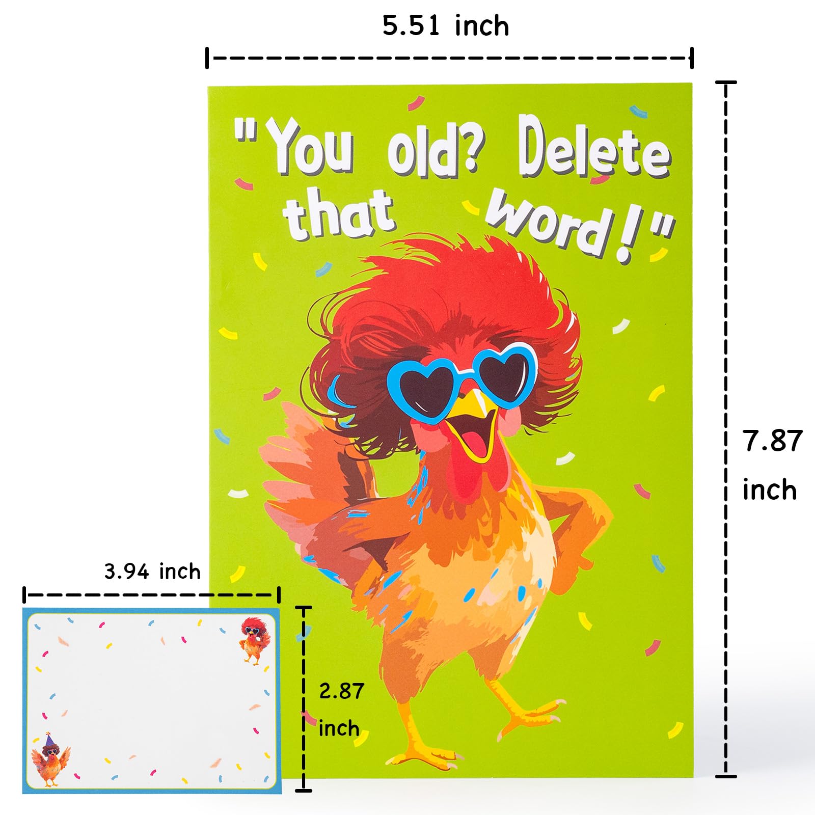 mountova Dancing Chicken Birthday Card, Funny Birthday Card for Men Women Kids, Music & Shaking Body Motion Greeting Card with Envelope, Unique Hilarious Birthday Gift, 5.9 Inch x 8.4 Inch