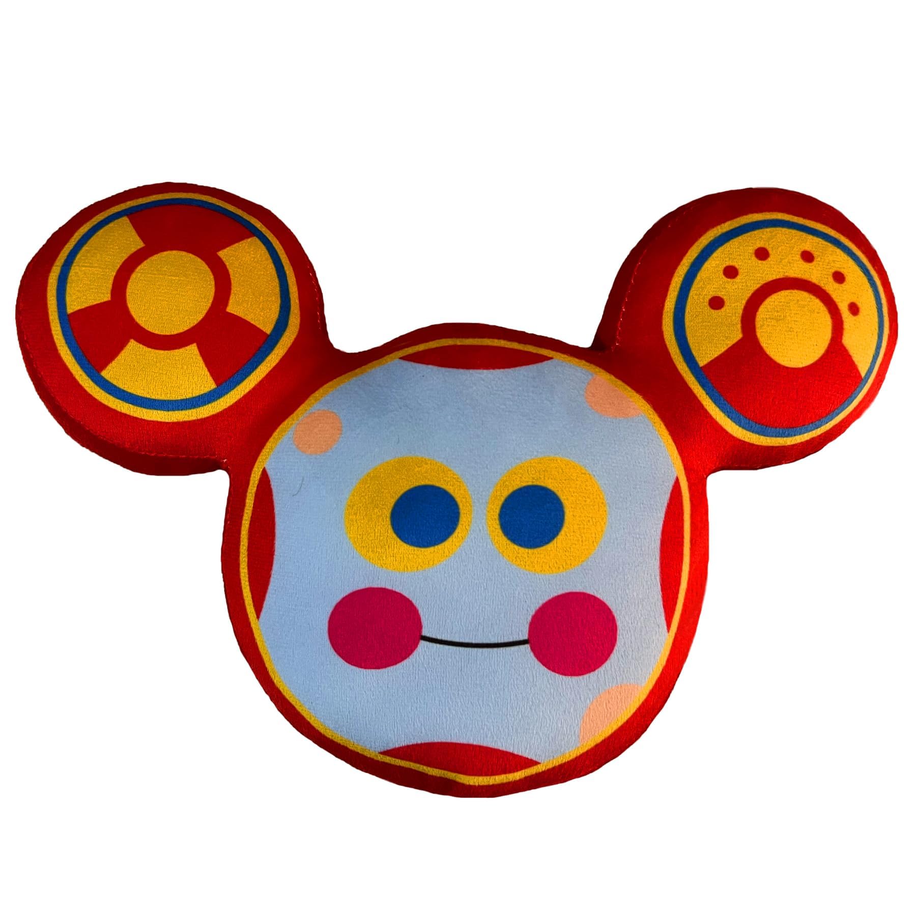 Decorative Mouse Character Plush Pillow Toys, Pink and Blue, Round Face Design with Ears (12inch/30cm)