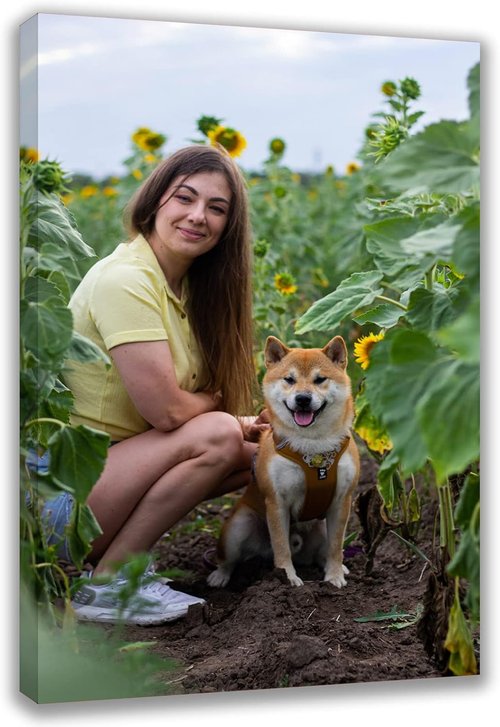 Custom Canvas Prints - Personalized Wall Art for Pet & Family Photos | Perfect Gift for Mom, Men, Women (18'' W x 30'' H)
