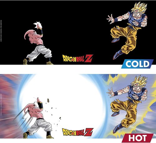 ABYSTYLE Dragon Ball Z Goku vs Buu Heat Change Mug - 16 Fl Oz Ceramic Anime Collectible with Coaster