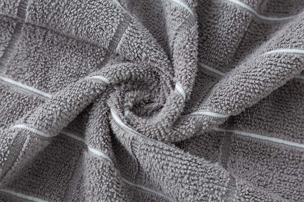 Microfiber Dish Towels - Super Absorbent & Lint-Free Kitchen Towels - 8 Pack, Gray Lattice Design, 26 x 18 Inch