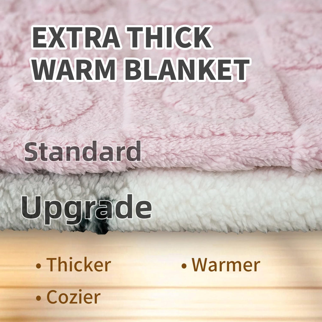 Soft Cozy Sherpa Fleece Baby Blankets Animal Pattern Fluffy Plush Receiving Blanket for Newborn Infant Toddler Thick Warm Crib Stroller Blanket for Boys Girls 30"x40" White Sheep