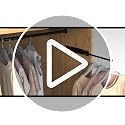 Heavy-Duty Pull-Out Valet Rod for Closet Organization - 12"