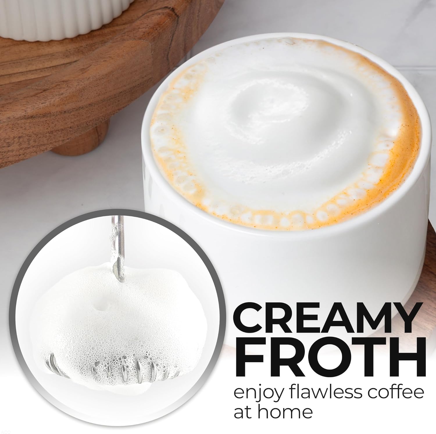 Zulay Kitchen Rechargeable Milk Frother - 3 Speeds & 3 Whisk Attachments - USB Charging for Lattes & Cappuccinos - Red/Black