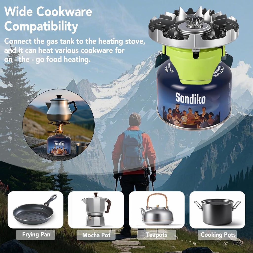 Sondiko Iso Butane Fuel Canister - 100g Pack of 2 | High-Efficiency Fuel for Camping Stoves
